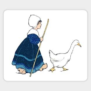 Little Dutch goose girl Magnet